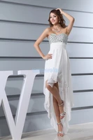 free shipping 2013 formal dress plus size new design crystal brides maid dress maxi dresses long sexy chiffon white prom dresses