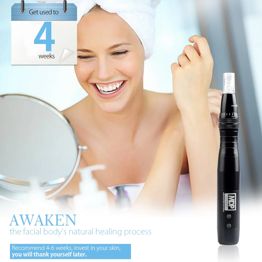 Дерма ручка электрическая Беспроводная с 2 картриджами для ухода за