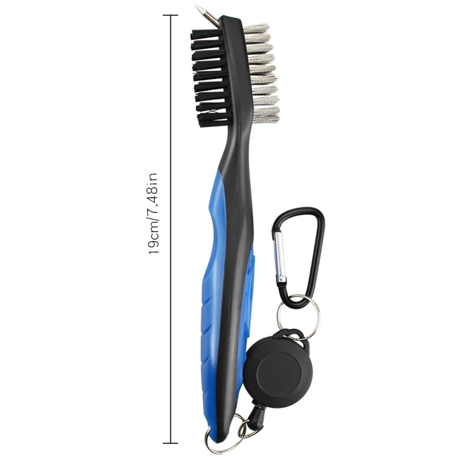 

Golfer Putter Ball Cleaner Golf Club Brush Cleaning Tool Kit with Carabiner