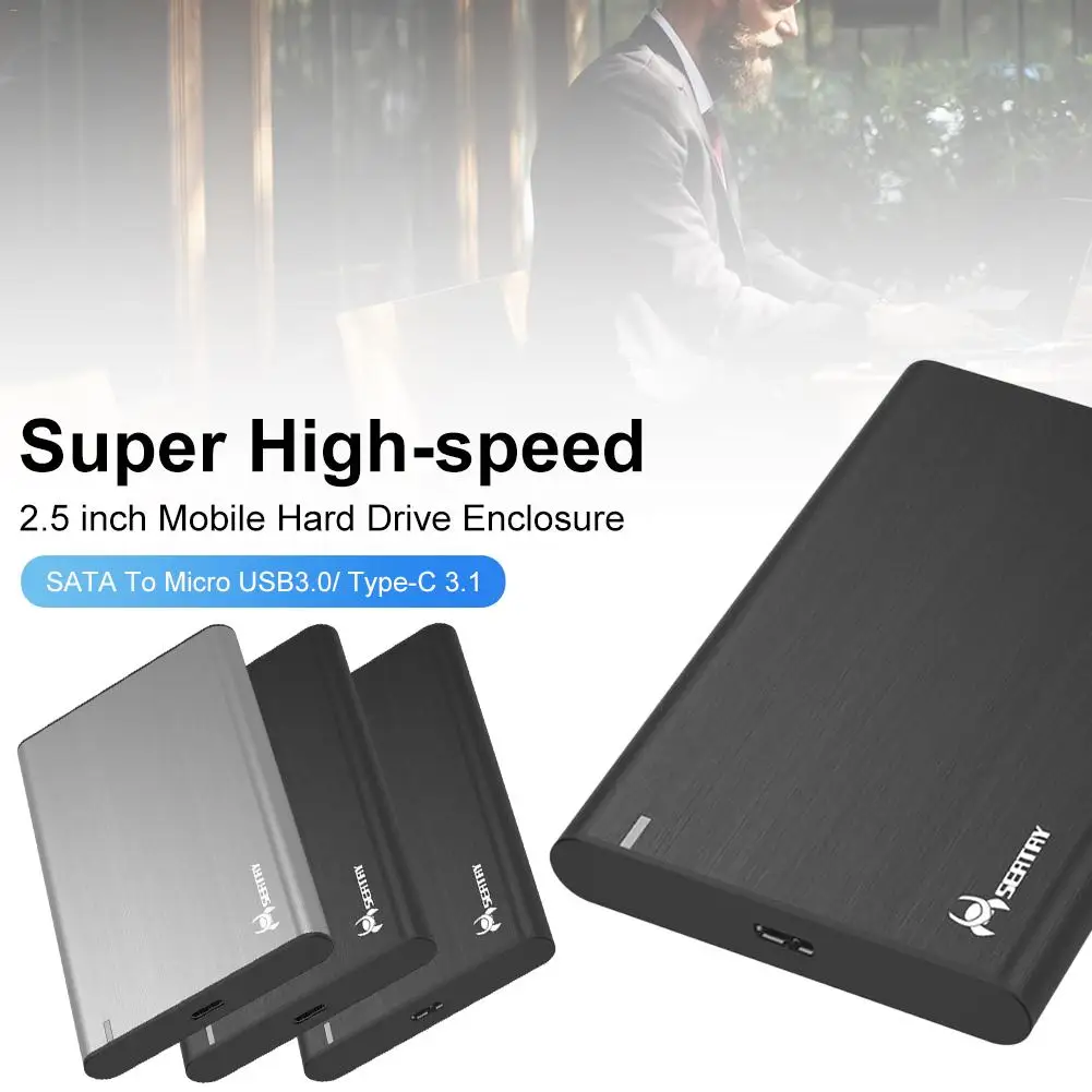 Чехол для жесткого диска 2 5 дюйма SATA 3 0 к USB адаптер корпус SSD диск HDD коробка Тип C 1