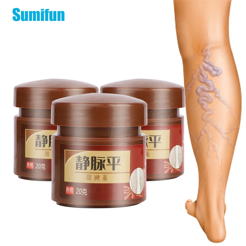 

3PCS New Varicose Veins Treatment Cream Health Care 100% Original Vasculitis Phlebitis Spider Pain Relief Ointment 20g
