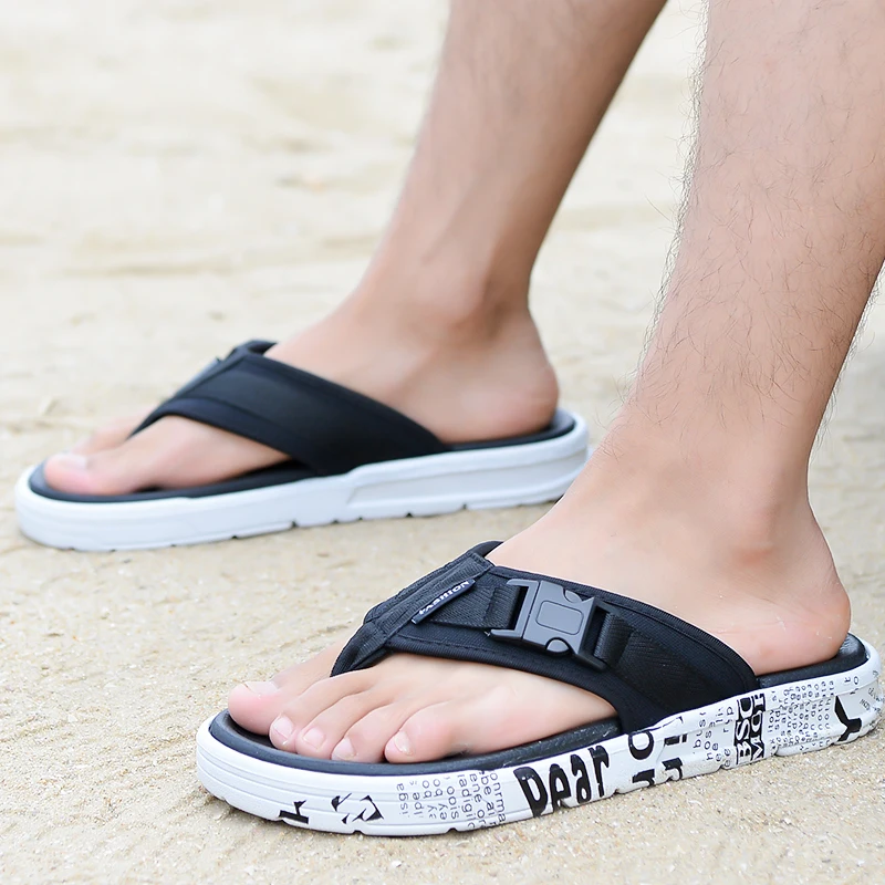 Летние пляжные шлепанцы для влюбленных мужские модные дома и улицы Нескользящие