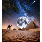 Набор для алмазной вышивки лунный свет, 5D, египетская пирамида, космос, галактика