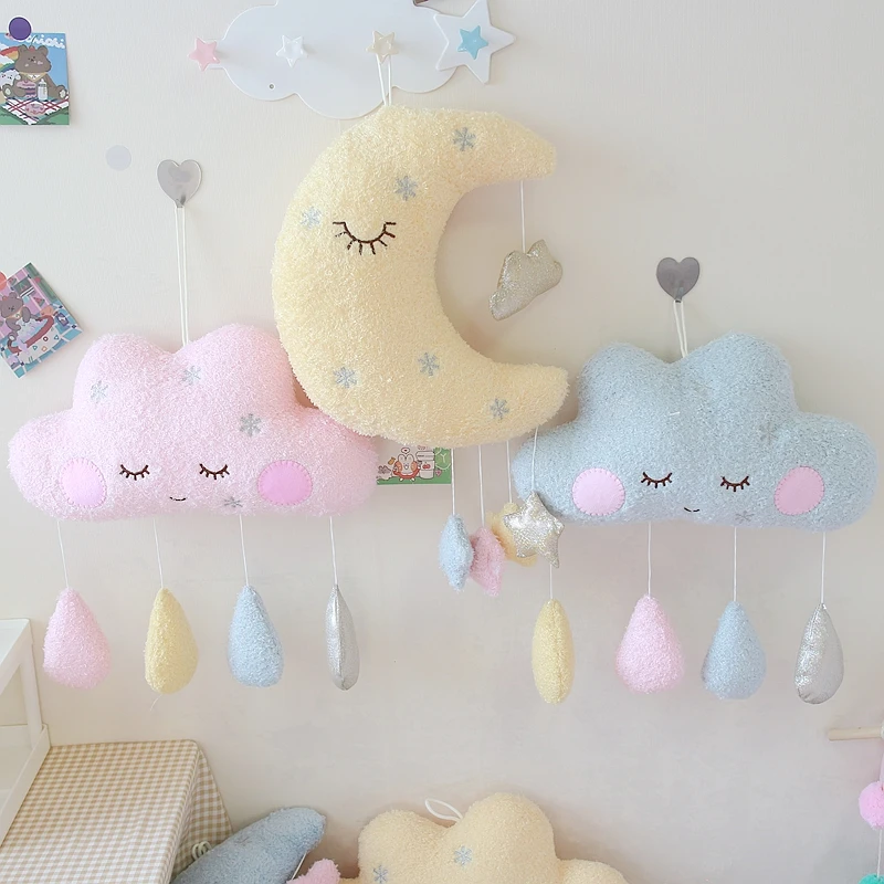 

Милое облако, Луна, красочные светящиеся строительные игрушки для девочек, детей, украшение для спальни на день рождения