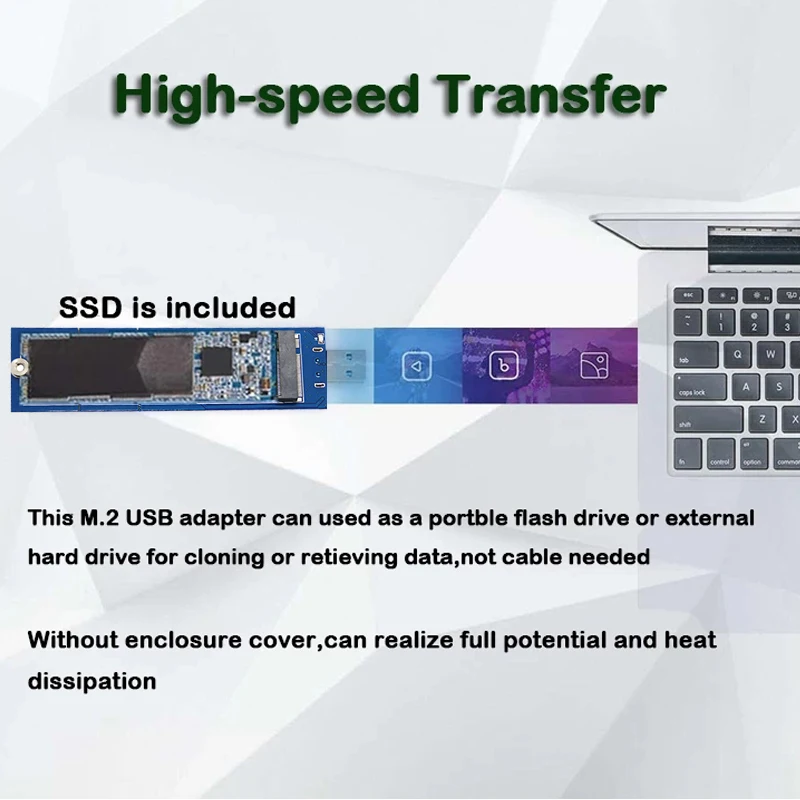 Адаптер SSD M2 на USB M.2-USB адаптер B Key M.2 SATA NGFF 3 0 SSD-карта для 2230 2242 2260 2280 | Компьютеры и