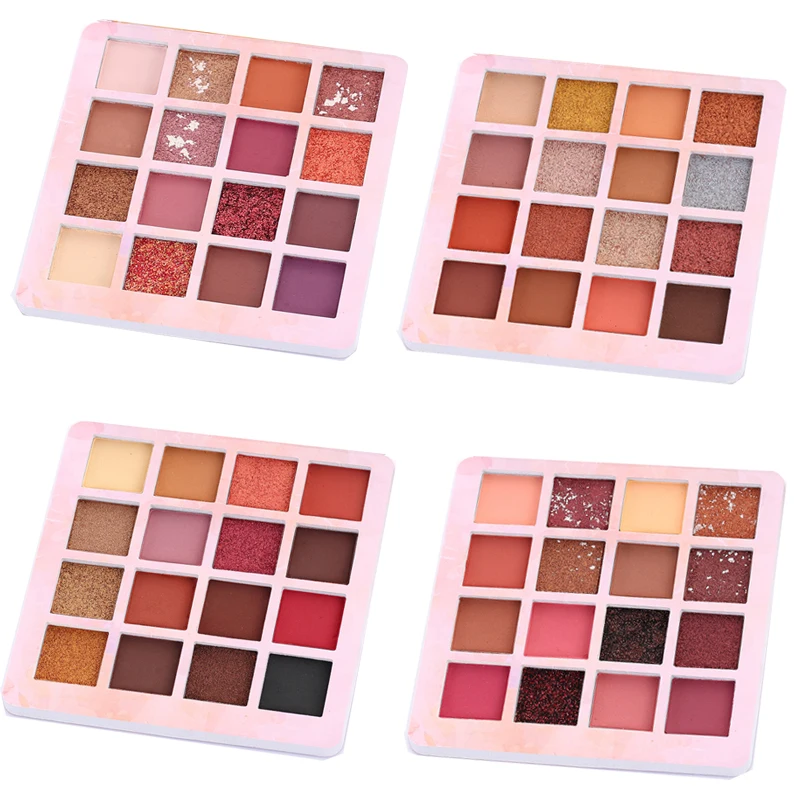 16 Colors Eyeshadow Palette Makeup Cosmetics Peach Blossom Eyes Shadow Powder Pigment Natural Make Up Long-lasting Cosmetic D43