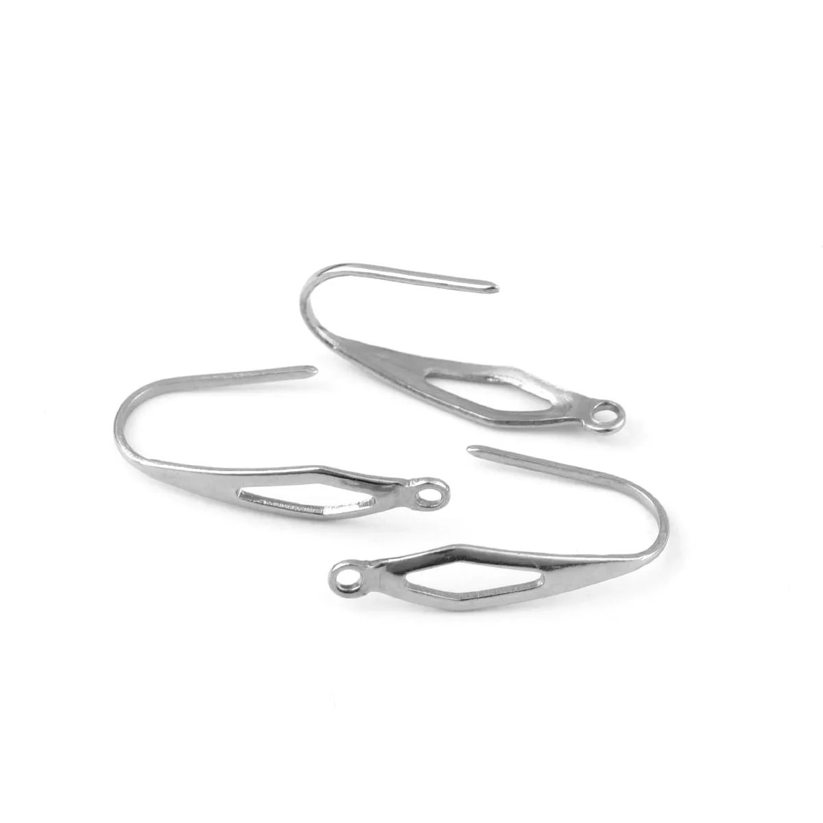 20 шт./лот 2x1 см из нержавеющей стали выдалбливают Алмаз ушной крючок крючки для