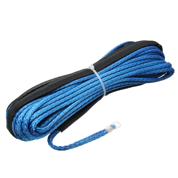 

NEW 1PCS Blue 15m*5mm Synthetic Fiber Strand Off-road Synthetic Towing Winch Rope 7700 lbs for Most Car SUV ATV