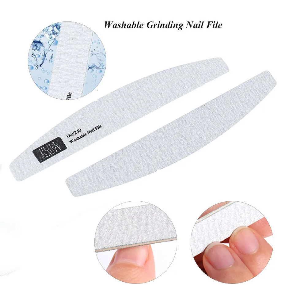 

10pcs Nail File Buffs For Manicure Sand Strips Washable Grinding Without Deformation Repair Polished File Strip Nail Tools