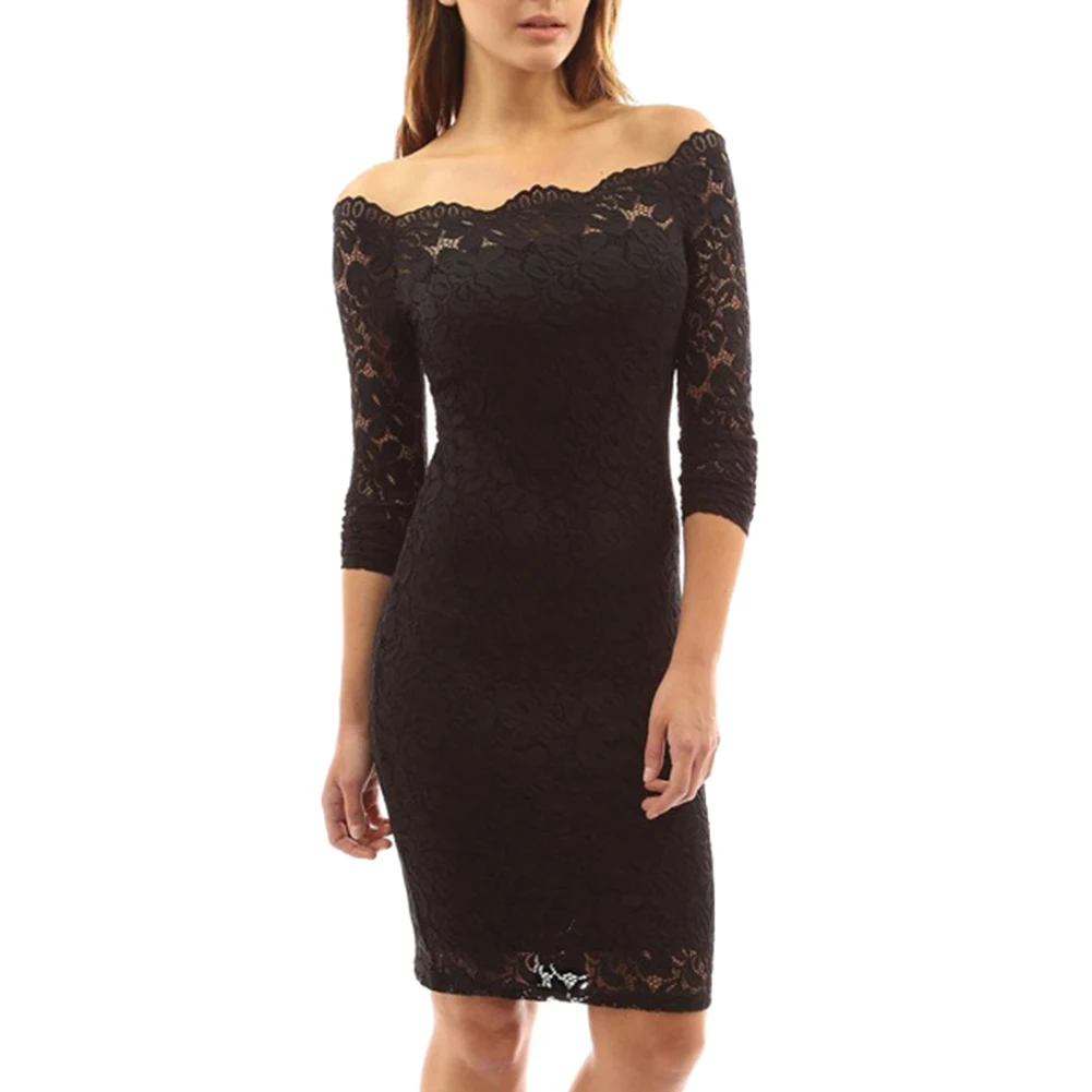 Модное платье сексуальное женское открытое цветочное кружевное с открытыми