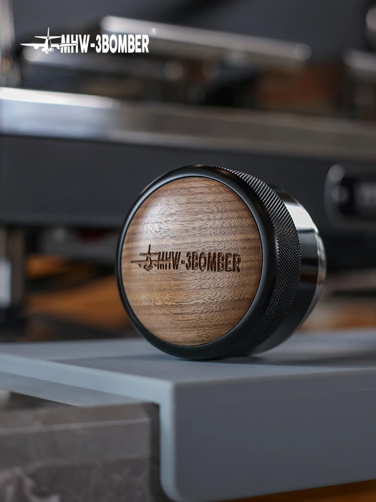 Регулируемый Темпер для кофе 58 35 мм ручной вентилятор из ореховой