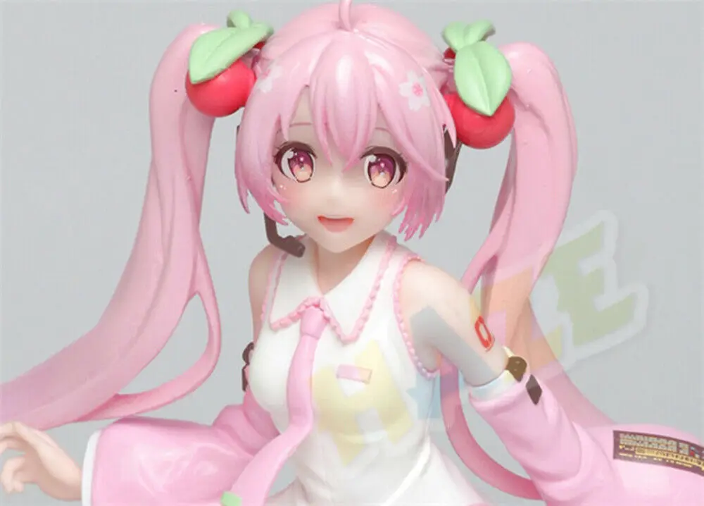 Горячая Аниме Хацунэ Мику цветки сакуры японской вишни 18 см ПВХ Фигурка Статуя