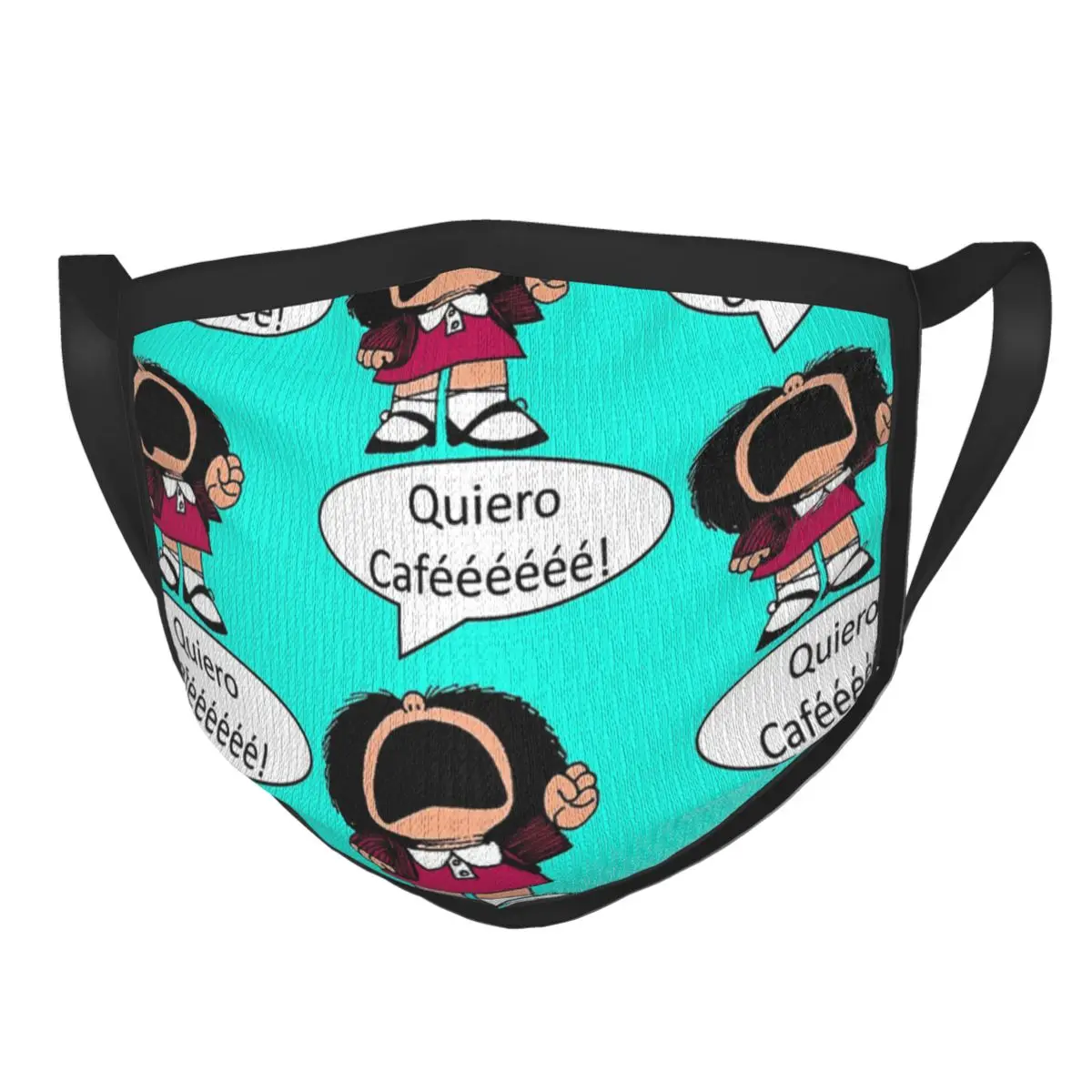 

Mafalda Coffee Cartoon Non-Disposable Face Mask Anti Haze Mask Protection Cover Respirator Mouth Muffle