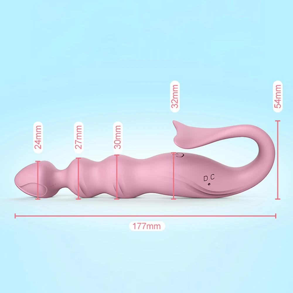 Анальный вибратор силиконовый массажер простаты с присоской Анальная пробка для