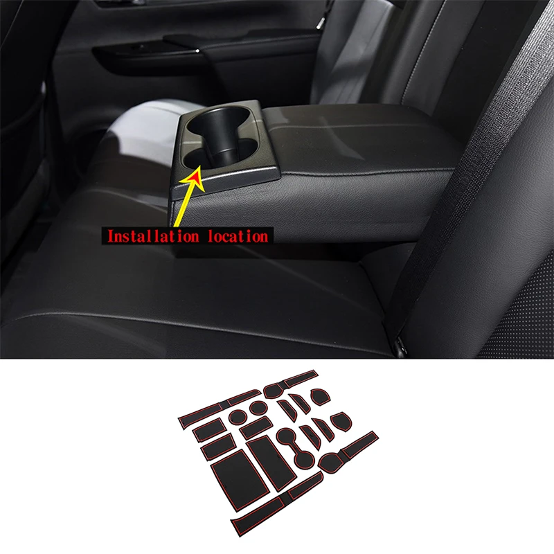 

Car Door Slot Pad Trim For Toyota Hilux 2015-2021 PVC Accessories Anti-slip Car Door Rubber Cup Cushion Red Gate Car Decoration