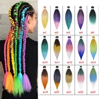 Easy Braid предварительно растягивающиеся удлинители волос, 26 дюймов, Прямые Цветные косы, Омбре, Джамбо косы для женщин, для молодых людей