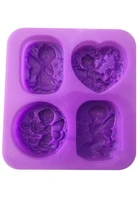 baking mold cake mold silicon handmade soap mould angel combination mould male and female angel combination baking mould