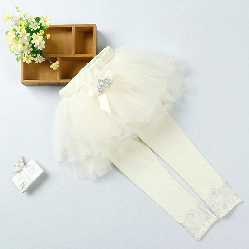 Леггинсы для девочек lememogo модные Осенние эластичные леггинсы с кружевом темно