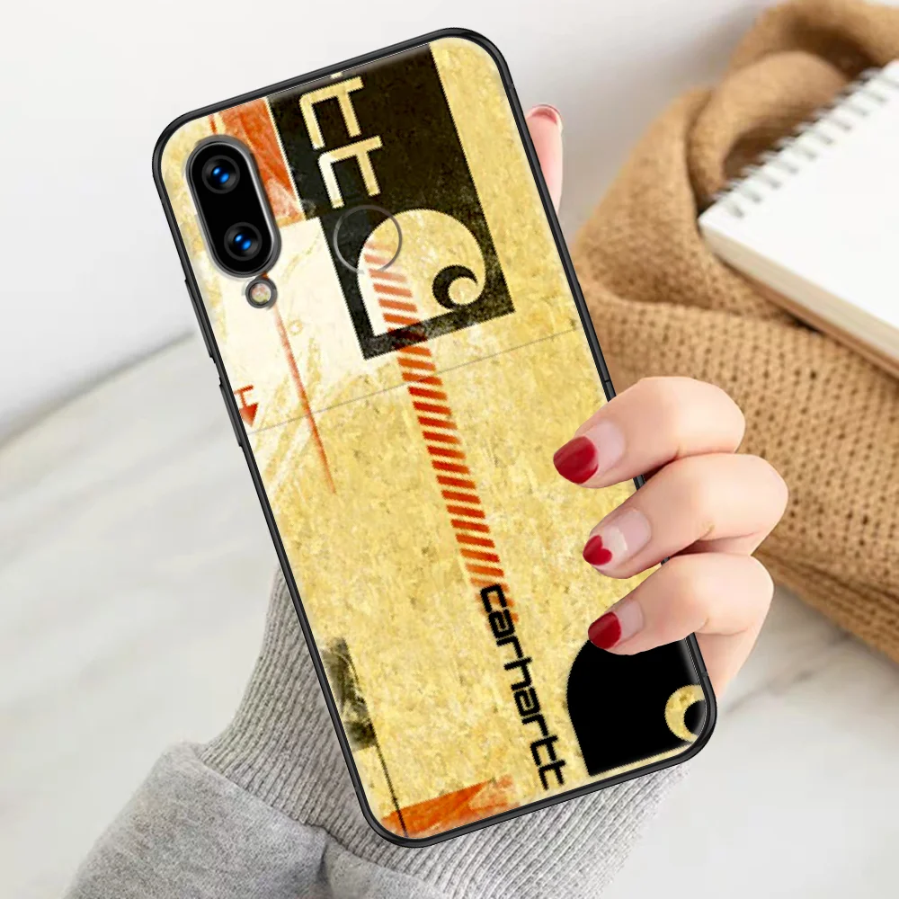 

Brand C-Carhartts Fashion Phone case For Huawei Honor 6 7 8 9 10 10i 20 A C X Lite Pro Play black silicone bumper luxury