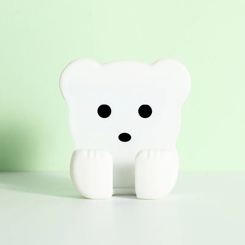 

2pcs Wall Mounted Organizer Storage Box Bear Shape Mounted Mobile Phone Plug Wall Holder Charging Multifunction Holder Stand