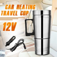 12v stainless steel car heating cup milk water tea coffee bottle warmer heated travel mug camping vehicle heating cup