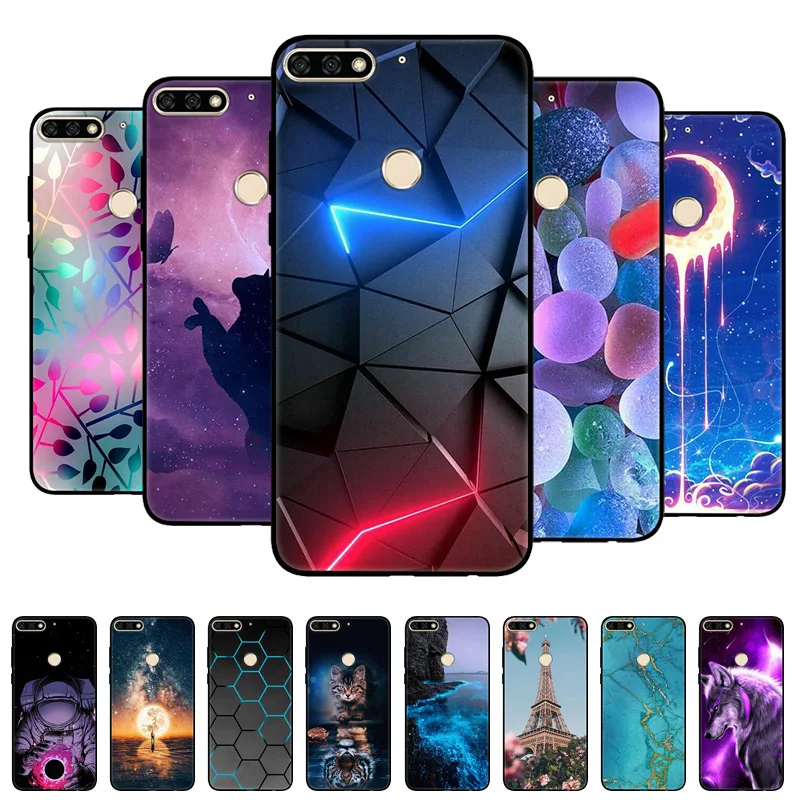 Case For Huawei Honor 7C Case  Soft Silicone Phone Cover For Huawei Honor 7C Aum-L41 TPU Cases Honor 7A Pro 5.7 7S 7C Pro Coque