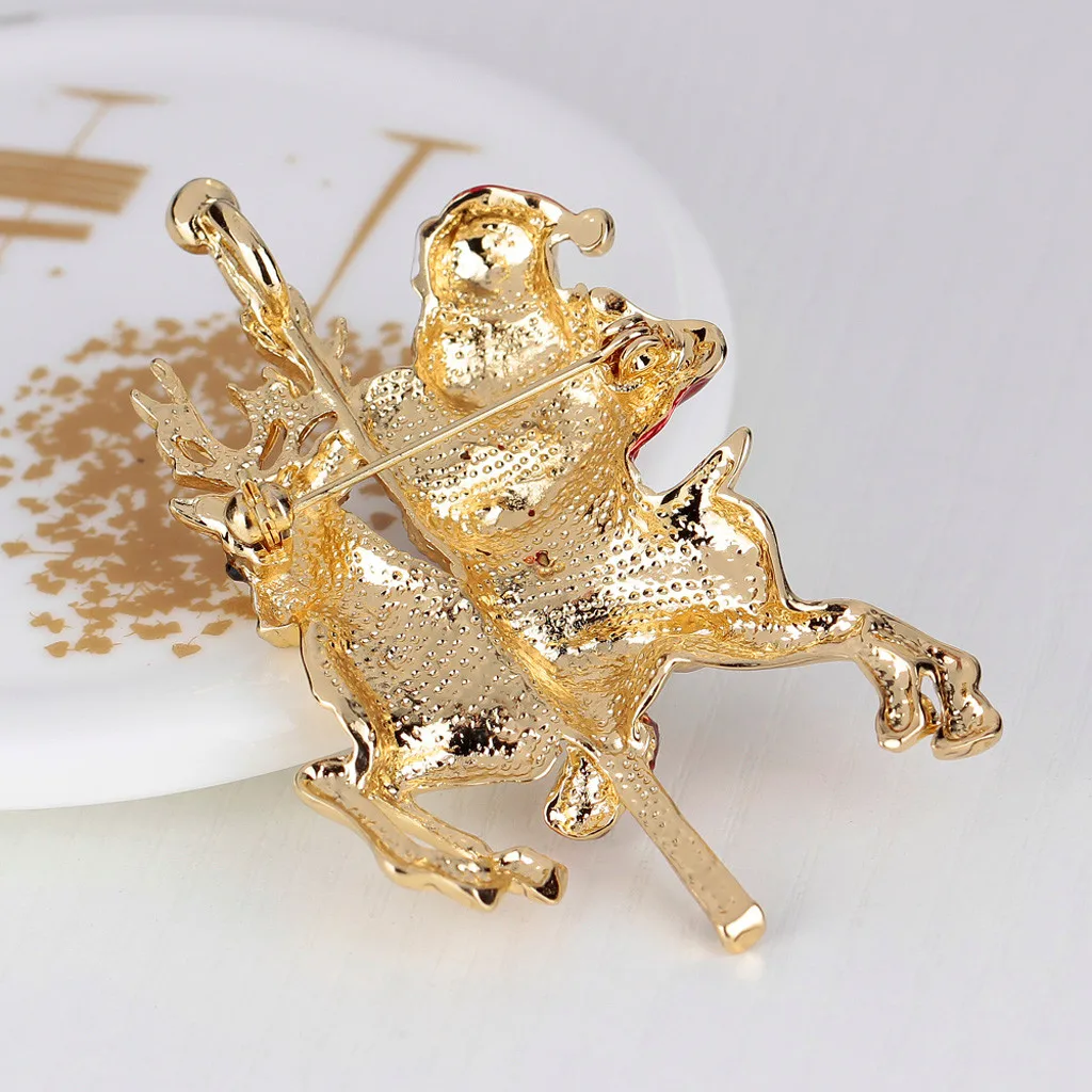 Женская Ретро Рождественская серия булавка елка колокольчики Пингвины снегоход