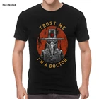 Смешная Мужская хлопковая футболка с надписью Humor Trust Me I'm A Doctor, в стиле Харадзюку, футболки с короткими рукавами для Хэллоуина, Чумного доктора, уличные Топы