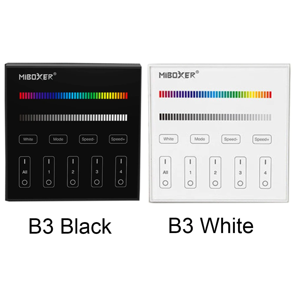 MiBoxer B3 Smart Panel Remote Controller 2.4G Wireless 4-Zone Brightness Dimming For RGB/RGBW LED Strip Light