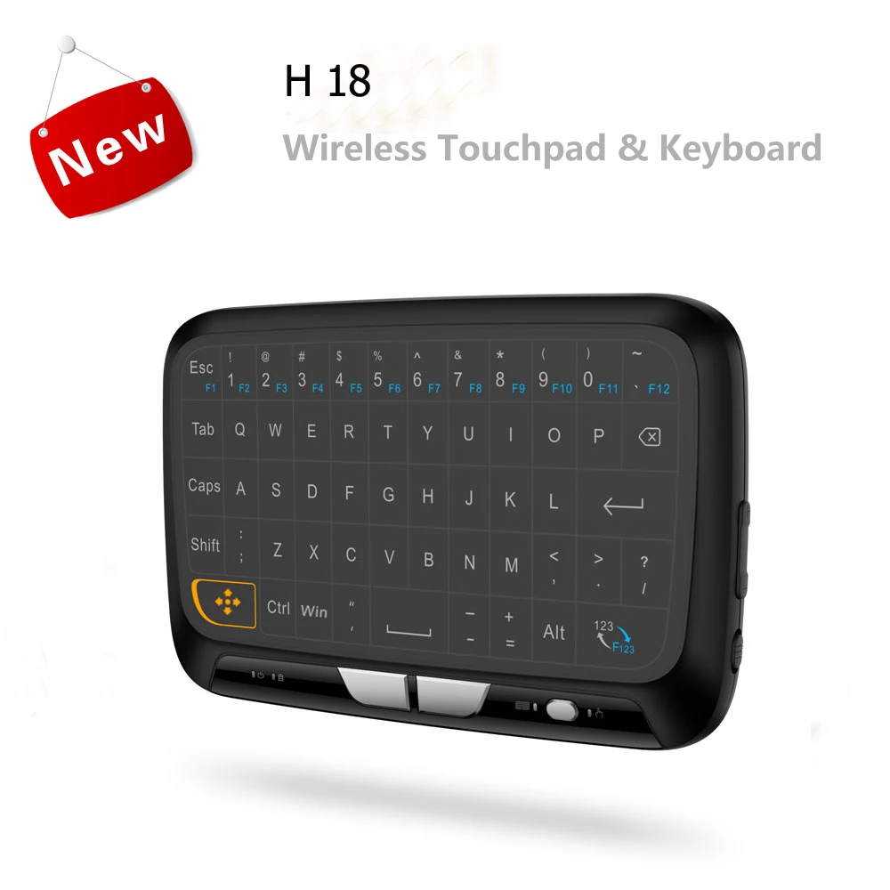 H18 Plus 2,4 ГГц Беспроводная Мини Клавиатура Тачпад с функцией подсветки Air mouse Game H18+ клавиатуры для Smart T - Цвет: H18