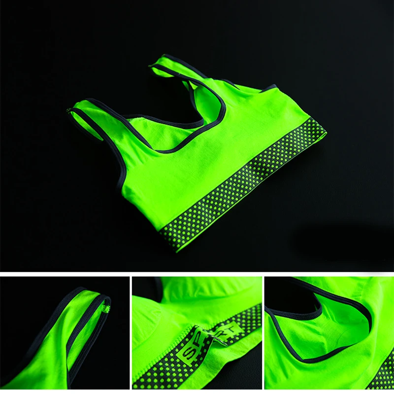 Обтягивающий флуоресцентный комплект для йоги из 2 предметов бюстгальтер без