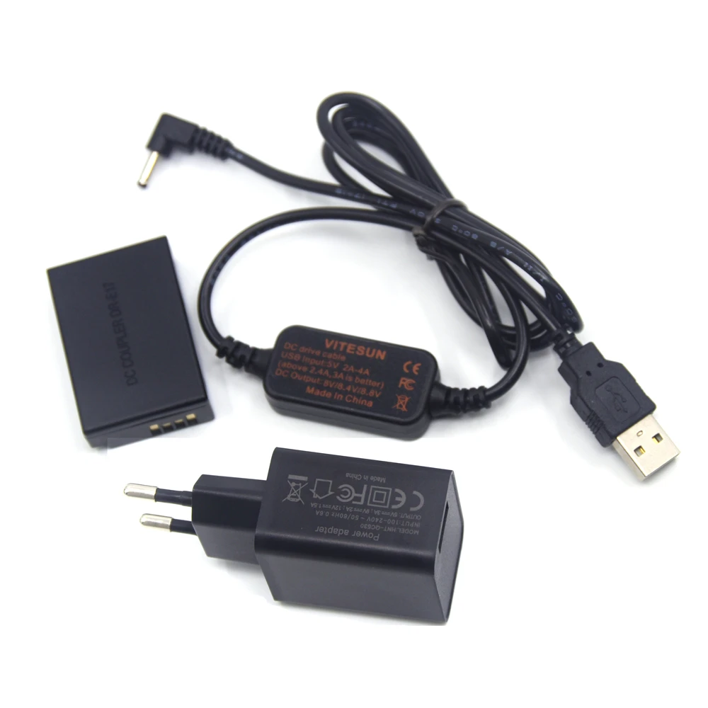 USB кабель адаптер для внешнего аккумулятора с быстрой зарядкой|battery coupler|canon dc