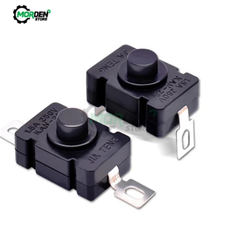 

5 шт. 18*12 мм KAN-28 переключатель фонарика 1,5 А 250 В переменного тока самоблокирующийся патч-тип кнопочный переключатель 2P-ON-OFF переключатели