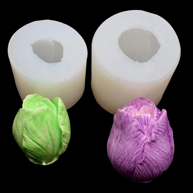 

3D Силиконовый тюльпан свечная форма ручной работы DIY цветок силиконовая форма для мыла форма для торта