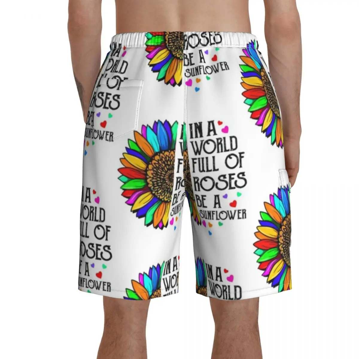 

Sunflower Board Shorts Bathing Swimming Trunks Polyester Funny Men Swim Trunks