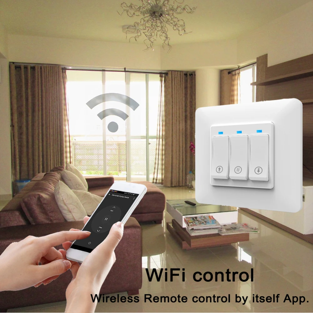 ЕС WiFi умный занавес переключатель Smart Life Tuya для электрического моторизованного занавес слепой рольставни работает с Alexa Google Home