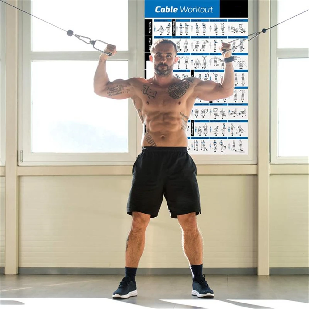 Печать плаката для упражнений иллюстрированная тренировочная схема с 40 кабелями