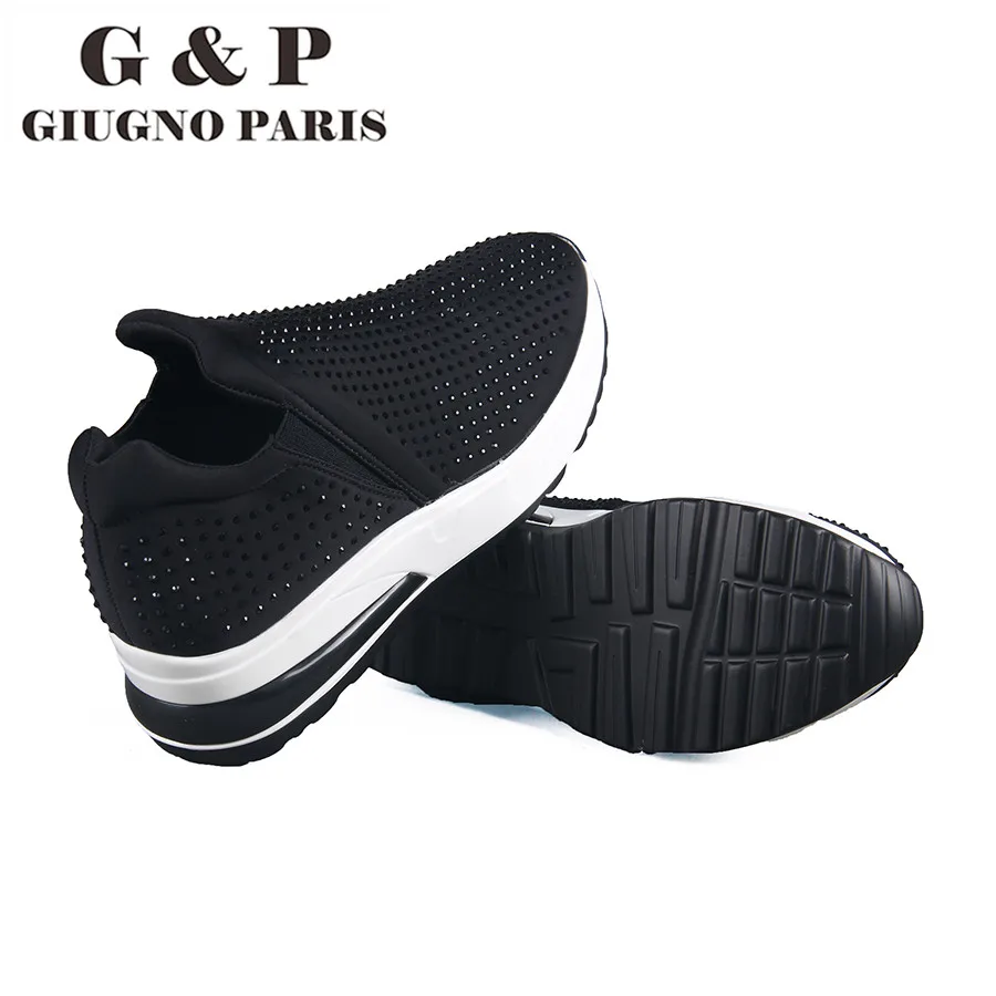 Leather Insole Women Sneakers Blingbling Platform Mesh Shoes Luxury Design Casual Chunky Good Quality Authorized Italy Brand