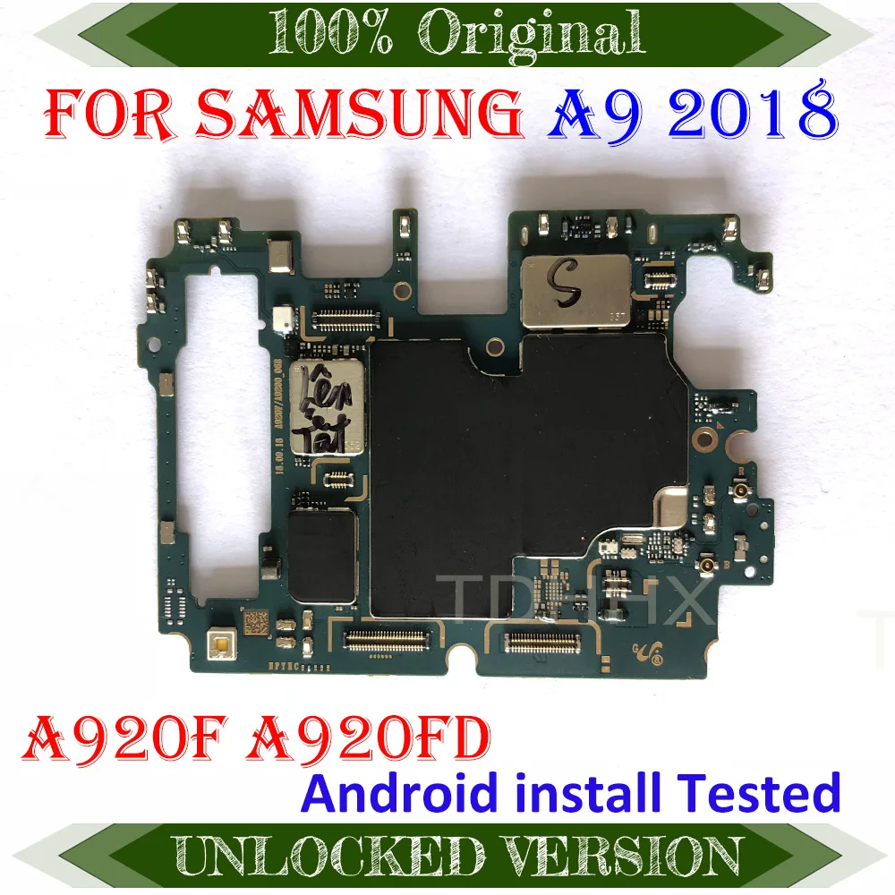 Original Unlocked for Samsung Galaxy galaxy A90 2018 A920F A920FD Motherboard 128GB with chips Logic Boards Android system |