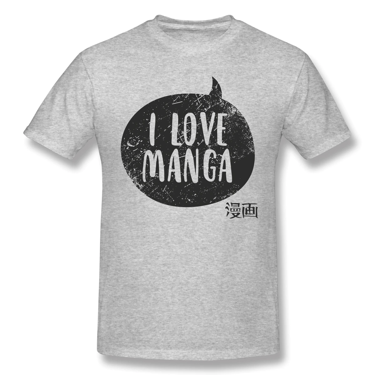 I Love Manga Funny Novelty Men's Basic Short Sleeve T-Shirt R303 Tees Tops European Size