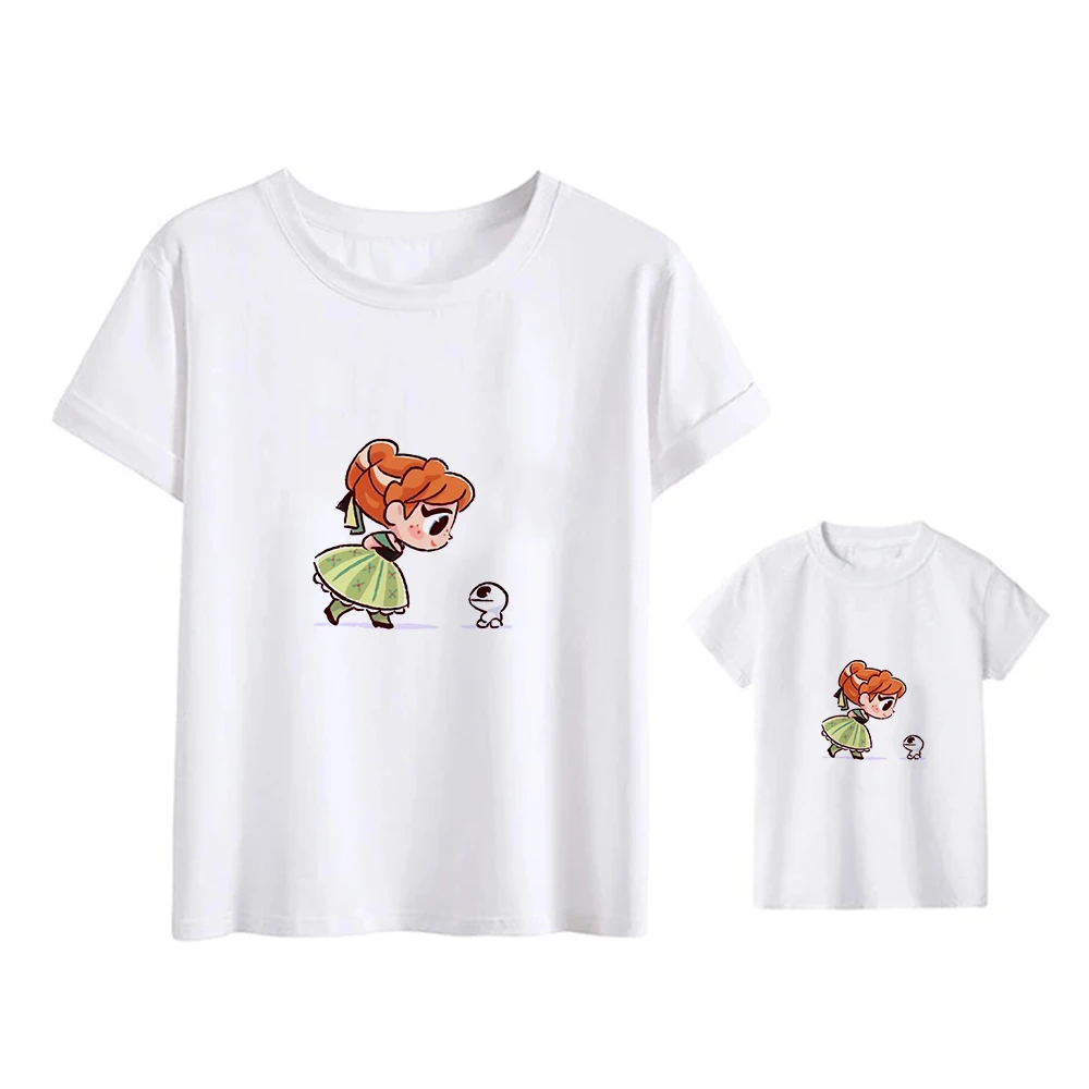 

Disney Family Clothing Sets Cute Little Princess Aesthetic Mother and Daughter Clothes Fashion Mama Tshirts Outdoor Casual Tops