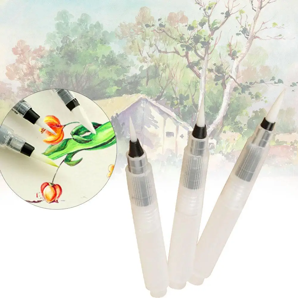 3 воды мягкая кисть ручка краски для акварели многоразовые начинающих