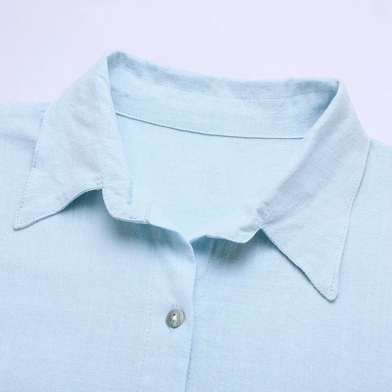 

Two Piece Set Women 2021 Summer Autumn Shorts Sets Vintage Boho Oversized Shirt High Waist Loose Shorts Mujer Sets Tracksuit