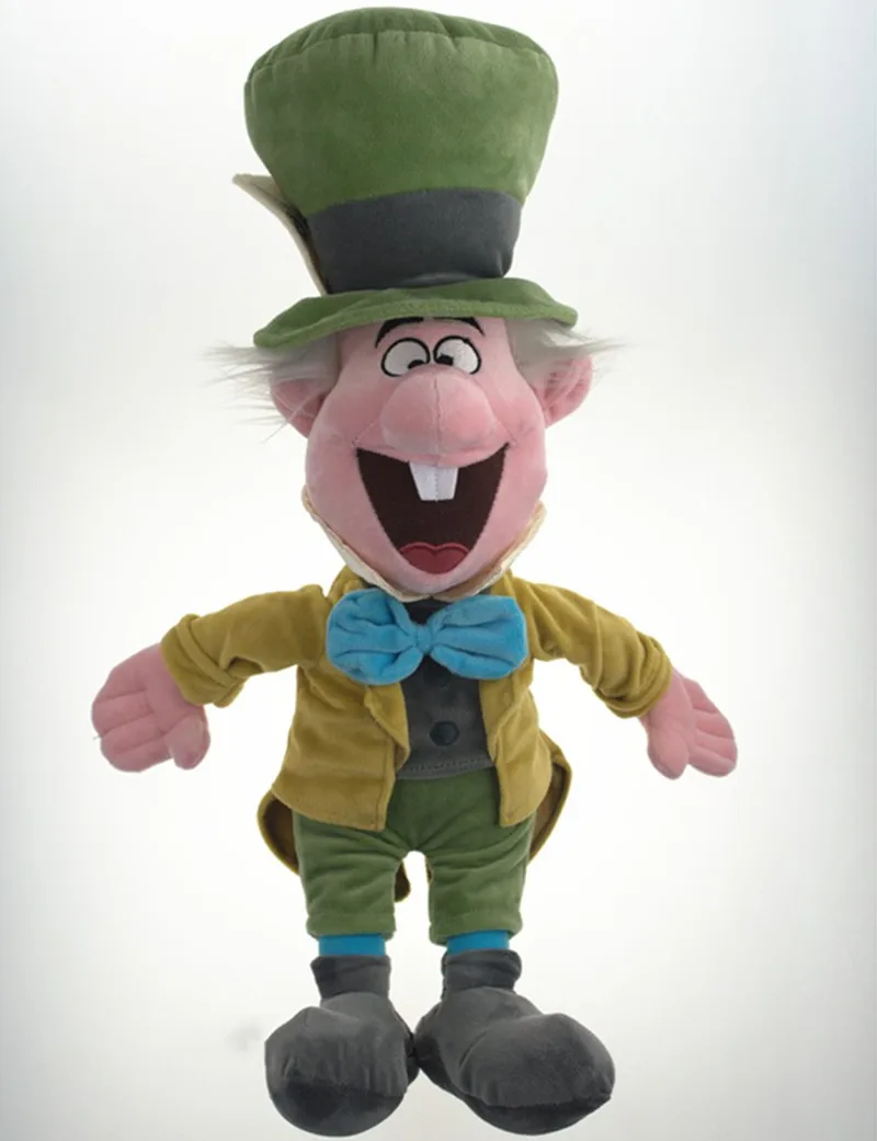

Disney Alice in Wonderland Mad Hatter Plush Toy Stuffed Dolls 50cm High Quality Birthday Gifts For Children