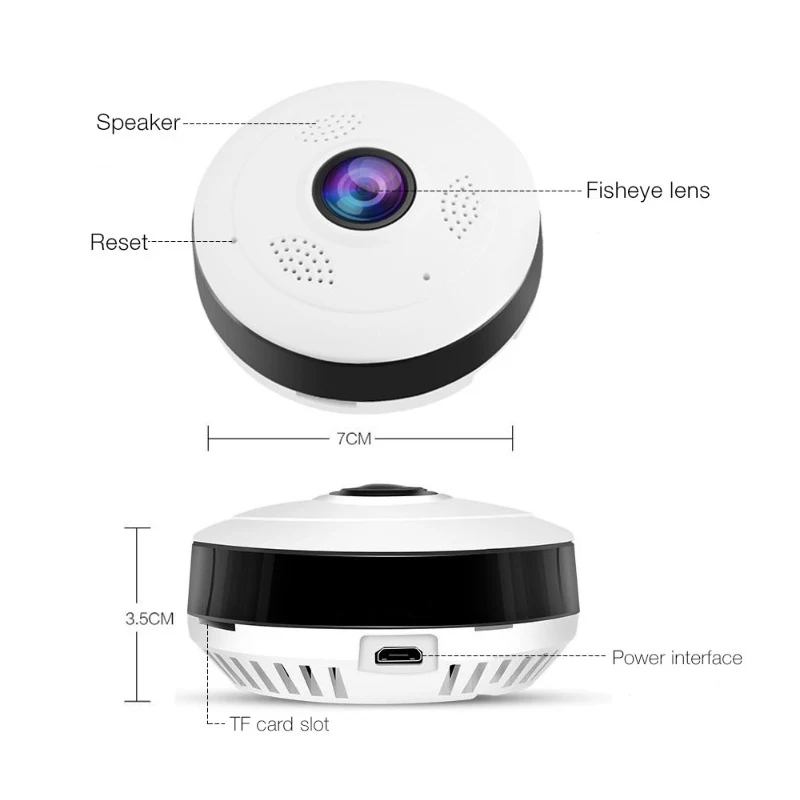 Wi Fi Ip камера V380 с углом обзора 360 градусов широкоугольная 1080P HD|Камеры
