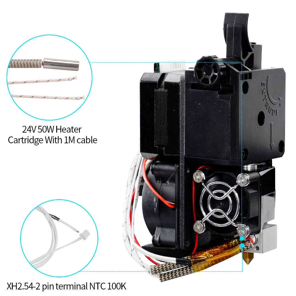 kingroon ender 3 direct extruder titan extrusion 3d printer hotend for 1 75mm filament print head for ender 3 ender 3 pro free global shipping