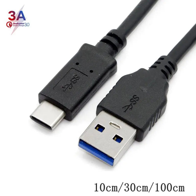 

10cm 1m 3A USB 3.0 Type C Short Cable USBC Data Charging Cord Type-c Cable For Samsung Note 9 8 S9 One plus 6 5t 5 USB-C Charger