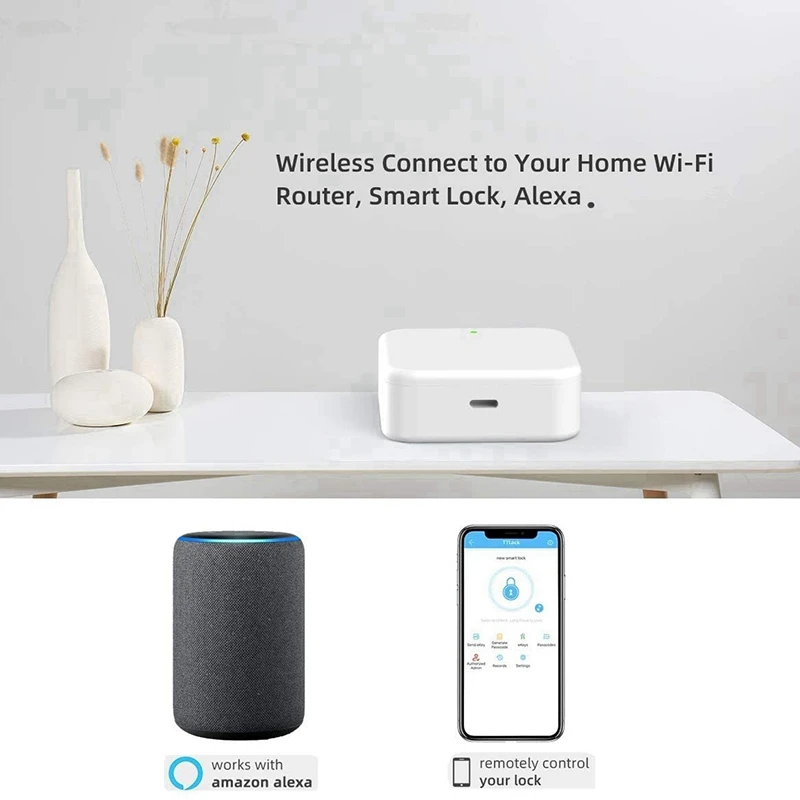 

Bluetooth Wifi Gateway Fingerprint lock Passwordsmart door lock Home Bridge Ttlock App Control electric smart lock Waterproof