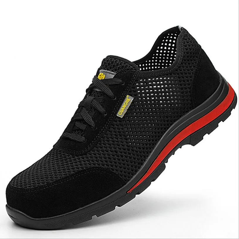

Zomer Mannen Vrouw Werkschoenen Mesh Sneakers Anti-Smashing Anti-Piercing Outdoor Veiligheidsschoenen