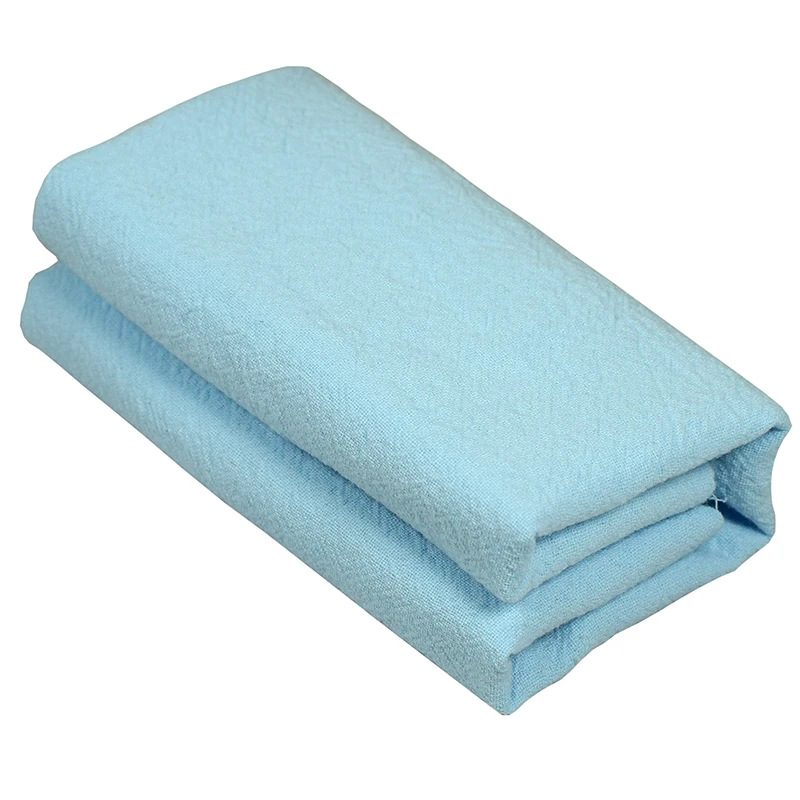 Soft Washed Cotton Fabric Wrinkle Texture Faux Flax For Dress By The Meter Blue Green Beige White Hkaki Navy Black |